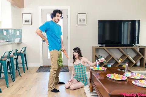 Lana Smalls: Easter Bunny Cosplay Brunette Fucked on the Sofa and in the Kitchen – photo 6 of 16