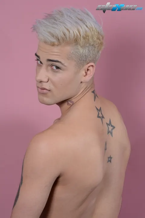Tattooed Blonde Twink Flaunts His Body and Hard Cock – photo 12 of 21
