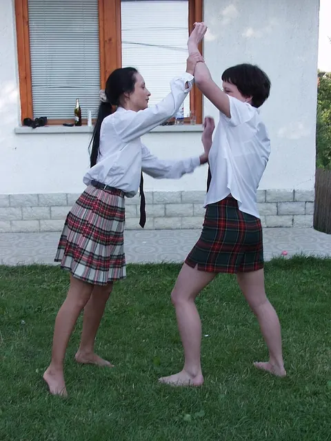 Bound Brunette Gets Stripped and Eaten Out by Her Girlfriend Outdoors – photo 4 of 21
