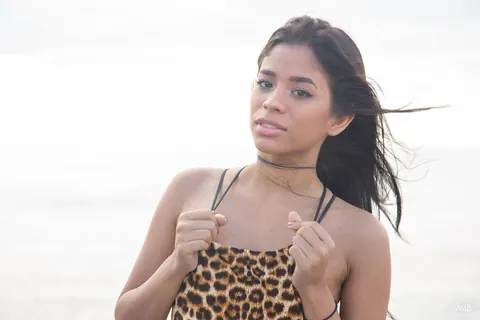 Karin Torres: PAWG Venezuelan Brunette Reveals Her Muff on a Dock – photo 2 of 21