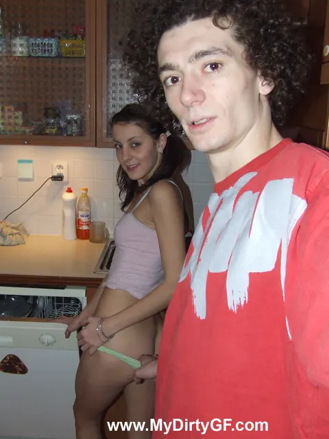 Slim Woman Gets Fucked Doggy Style in the Kitchen – photo 4 of 21