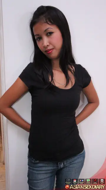 Thick Asian Brunette in Jeans Gives a Handjob Before Anal Doggy Style