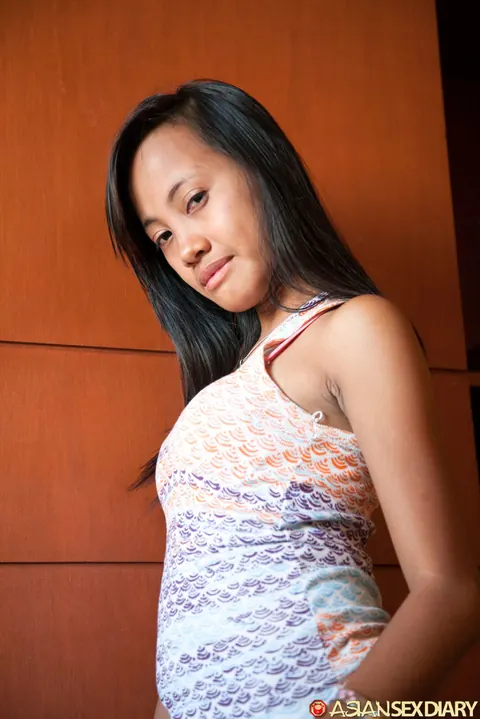 Petite Asian Woman Strips Nude and Poses for the Camera – photo 12 of 20