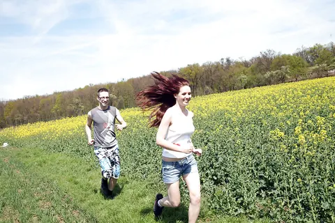 Busty Redhead in Glasses Sucks and Fucks Outdoors – photo 2 of 16