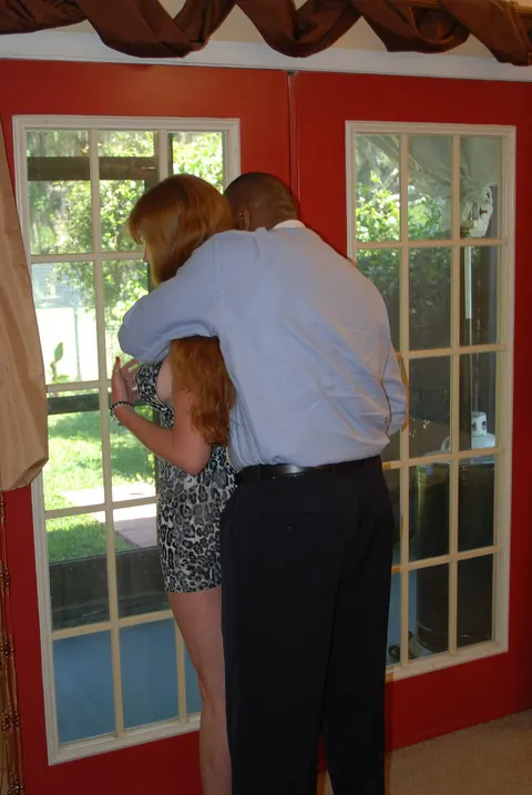 Dee Delmar: Mature Redhead in a Dress Takes Black Cock Deep – photo 2 of 21