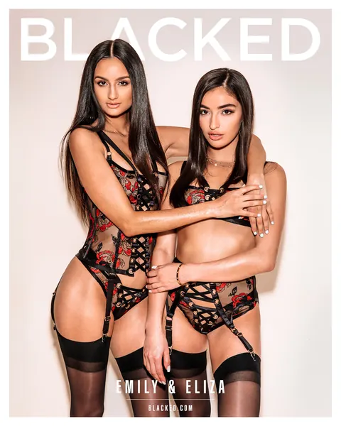 Eliza Ibarra: Tall Latina in Lingerie and Stockings Joins Interracial Threesome – photo 3 of 20
