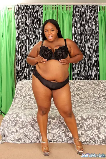 Chubby Ebony Brunette Gives a Titjob and Sucks Cock Outdoors