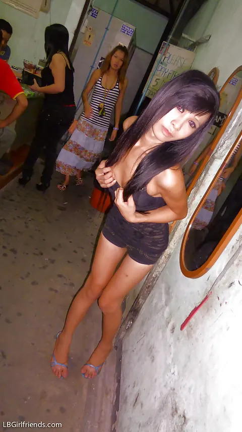 Asian Trans Woman in Heels Eats Cotton Candy and Poses Nude – photo 14 of 16