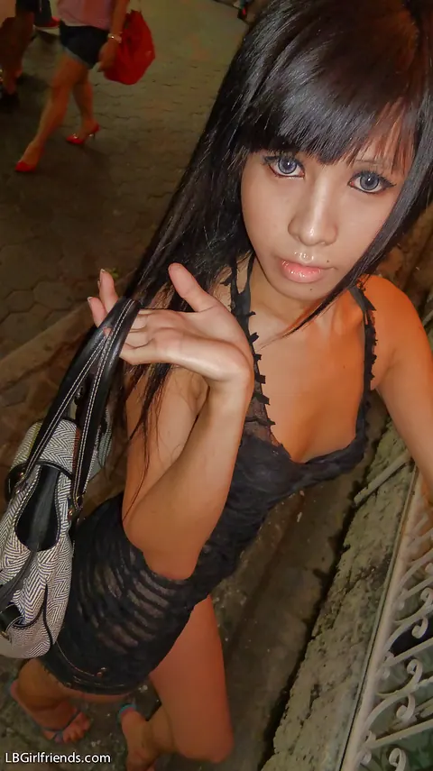 Asian Trans Woman in Heels Eats Cotton Candy and Poses Nude – photo 10 of 16
