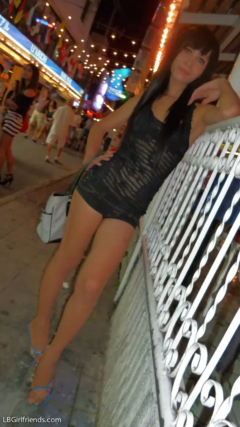 Asian Trans Woman in Heels Eats Cotton Candy and Poses Nude – photo 11 of 16