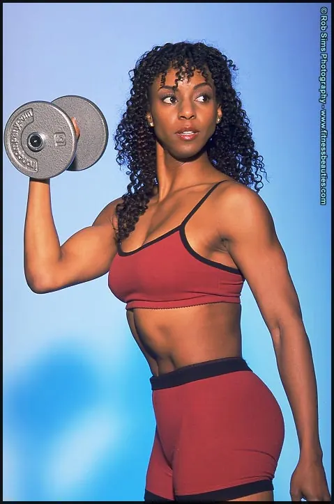 Thick Ebony Fitness Model Strips to Lingerie – photo 5 of 15