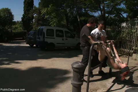 Yakima Squaw: Spanish Brunette Bound and Fucked in Public Group Sex – photo 12 of 20