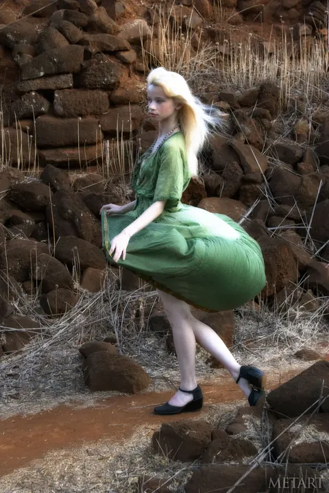 Blonde Strips Out of Her Skirt in the Forest – photo 17 of 21
