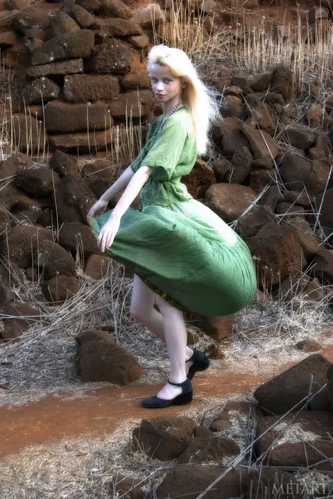 Blonde Strips Out of Her Skirt in the Forest – photo 16 of 21