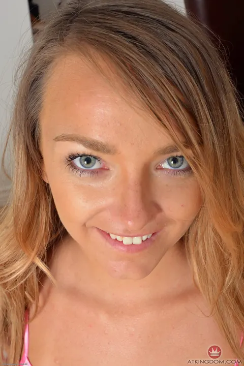 Carmen Callaway: Petite Blonde Strips and Kisses Her Lesbian Partner – photo 1 of 21