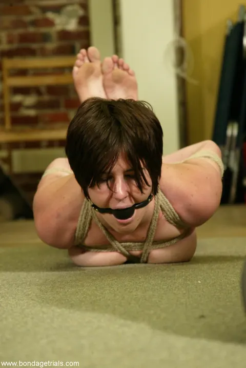 Audrey Leigh: Blonde and Partner in Lesbian Rope Bondage with Ball Gags – photo 4 of 16