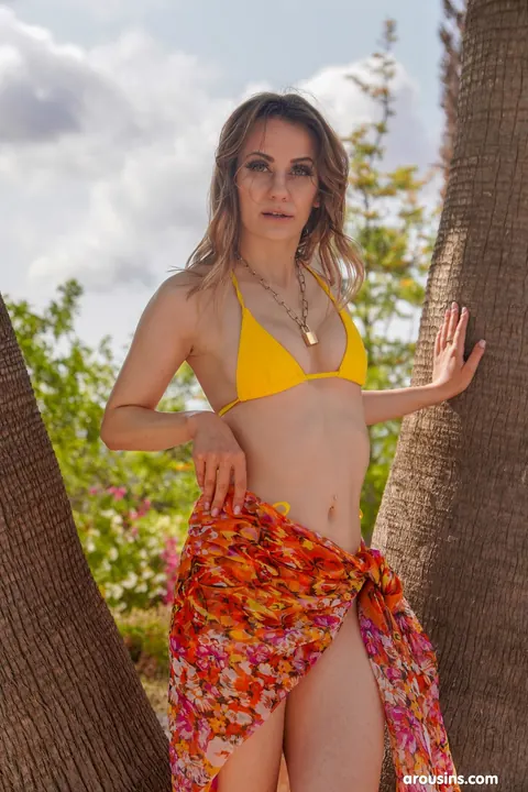 Ruby Shades: MILF Poses in a Bikini Outdoors – photo 1 of 21