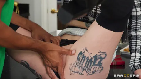 Jennifer White: German Brunette with Big Enhanced Tits Sucks Two Men and Spreads Wide – photo 3 of 21