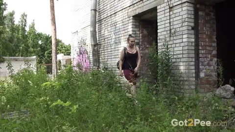 Diana Sweet: European Brunette Strips Nude and Spreads Her Legs in an Abandoned Building – photo 1 of 15