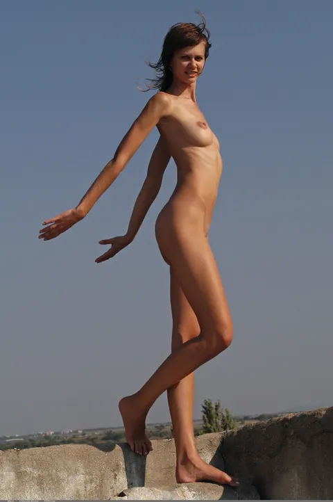Nika R: Slim Brunette with Small Tits Poses Nude – photo 9 of 21