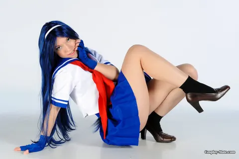 Busty Cosplay Babe Strips to Heels and Spreads Her Shaved Pussy – photo 4 of 11