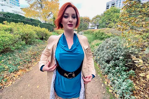 Zara DuRose: Thick British Redhead Jerks Him Off Outdoors – photo 1 of 15