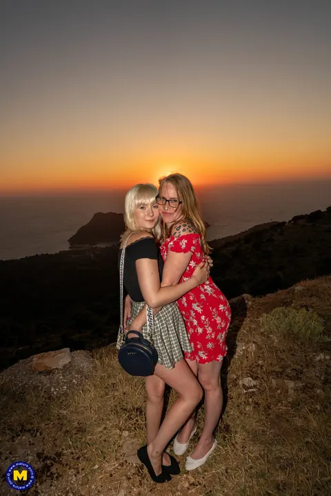 Miss Melissa: Busty Mature Redhead Has Lesbian Sex on the Beach – photo 1 of 16