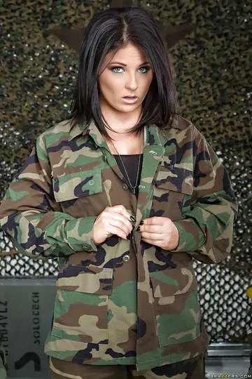 Casey Cumz – Tattooed Brunette MILF Strips Out of Her Military Uniform Outdoors