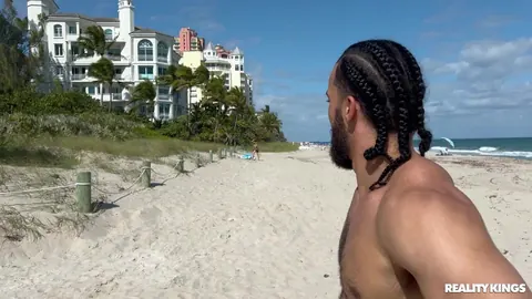 Armani Black: Busty MILF in a Bikini Takes Interracial Anal on the Beach – photo 1 of 21
