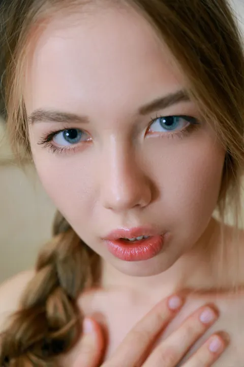 Camilla Stan: Russian Brunette with Big Natural Tits Strips in the Bathroom – photo 6 of 20