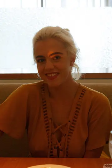 Blonde Arches Back and Cups Her Big Natural Tits
