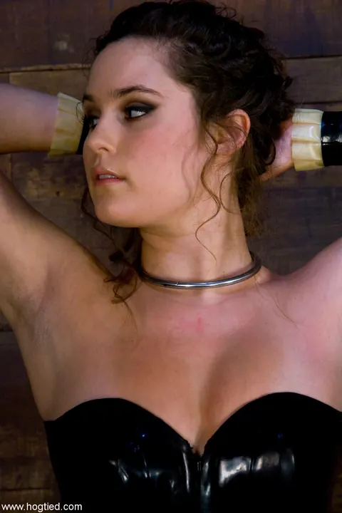 Charlotte Vale: Chubby Brunette MILF Hogtied and Spreads Her Pussy – photo 3 of 21