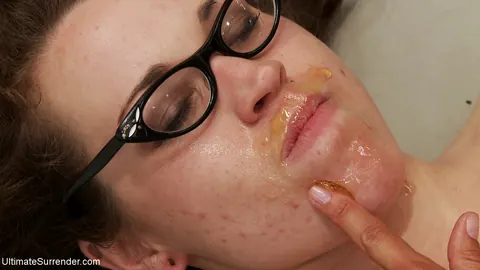 Elizabeth Thorn: Busty Brunette in Glasses Licks and Fingers Bound Lesbian Partner – photo 13 of 21