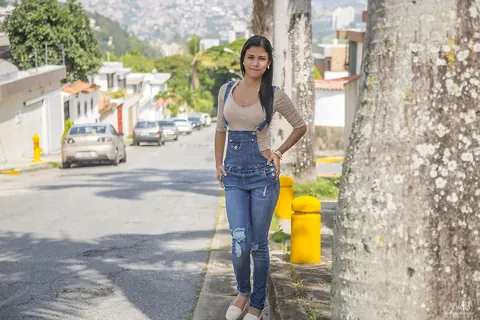 Denisse Gomez: Tattooed Latina Brunette Poses Outdoors in Jeans – photo 3 of 16