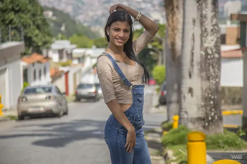 Denisse Gomez: Tattooed Latina Brunette Poses Outdoors in Jeans – photo 7 of 16