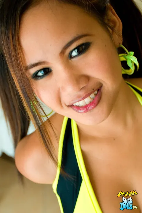 Thai Brunette in Pigtails Sucks Cock on the Chair – photo 3 of 21
