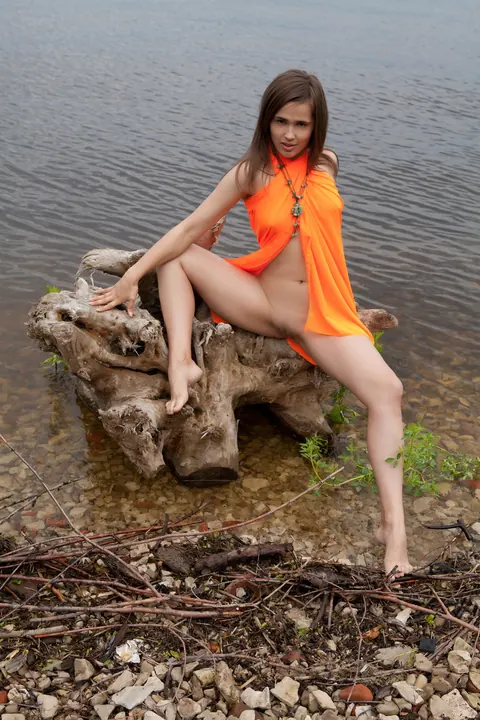 Woman Undresses and Kneels Nude for the Camera – photo 15 of 21