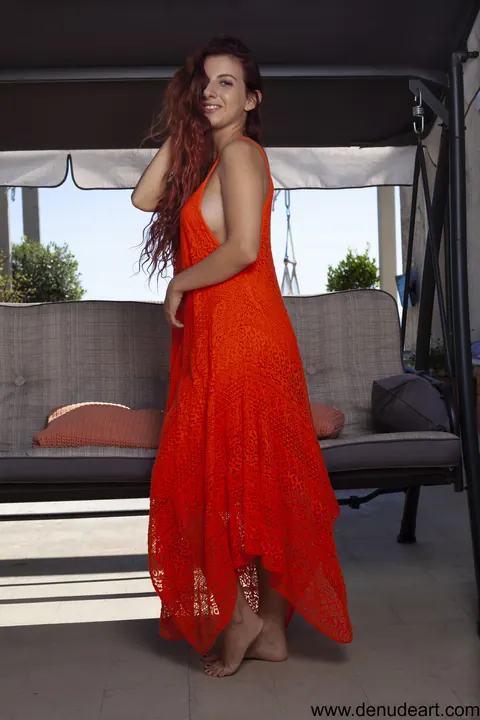 Thick Redhead Strips Out of Her Dress and Spreads Wide – photo 1 of 15