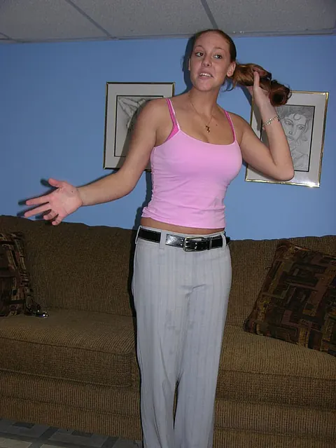 Redhead with Big Tits Strips Out of Her Lingerie and Spreads – photo 9 of 20
