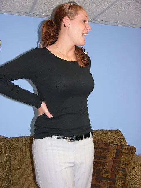 Redhead with Big Tits Strips Out of Her Lingerie and Spreads – photo 6 of 20