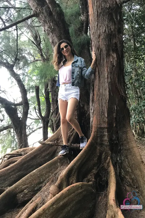 Nina North: Petite Brunette with Big Natural Tits Poses Outdoors – photo 12 of 20