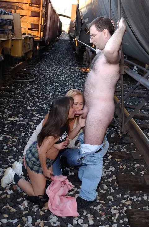Petite Slim MILF in Boots Gives a Blowjob Outdoors – photo 19 of 20