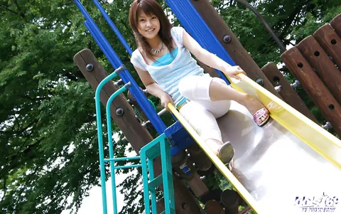 Ayumi Motomura: Japanese Woman with Big Tits Strips Off Her Lingerie Outdoors – photo 5 of 15