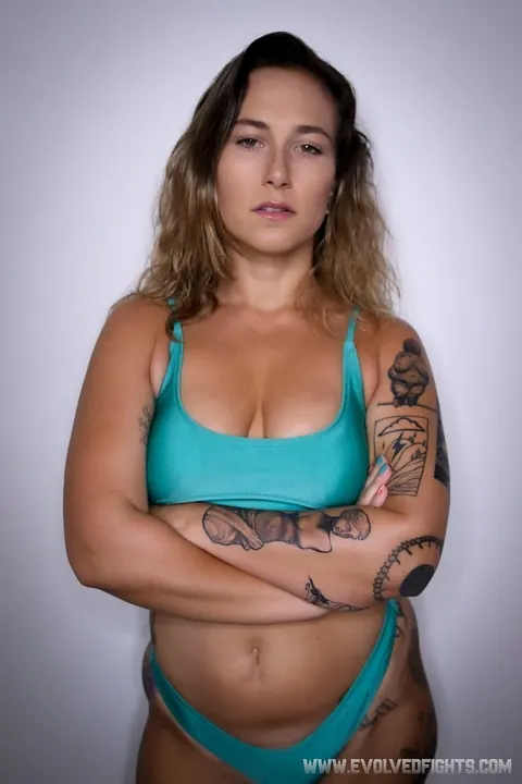 Red August: Busty Tattooed Babe Gets Fucked in Her Bikini While Wrestling – photo 1 of 21