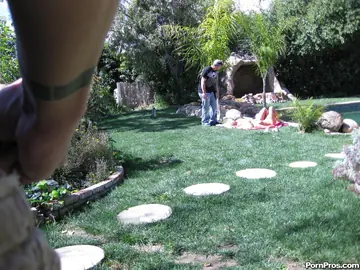 Cayden – Blonde MILF Sucks and Fucks Outdoors in a Threesome