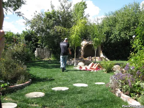 Cayden: Blonde MILF Sucks and Fucks Outdoors in a Threesome – photo 2 of 21