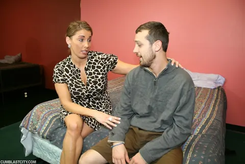 Billy Blast: Tattooed Brunette MILF Jerks Her Partner Off Until He Cums on Her Tits – photo 2 of 12