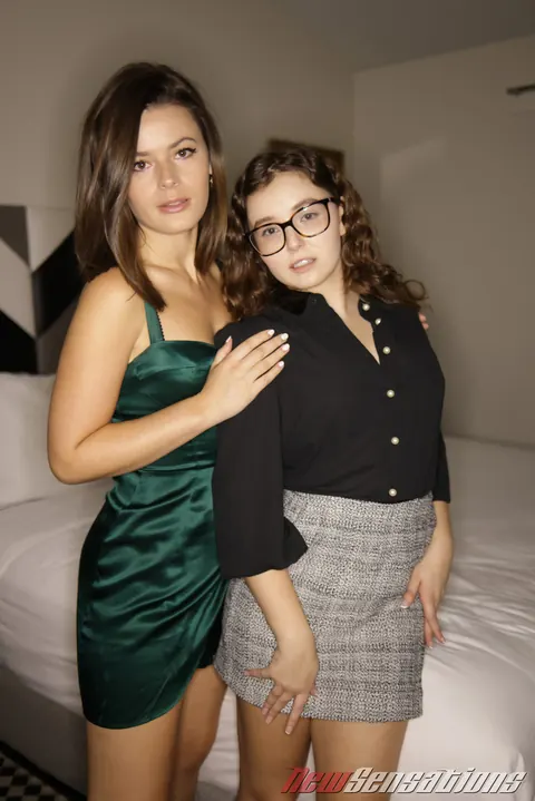 Dharma Jones: Petite Brunettes Finger and Lick Each Other in Lesbian Play – photo 14 of 21