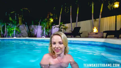 Dixie Lynn: Petite Blonde Takes Anal Doggy Style Poolside – photo 5 of 21