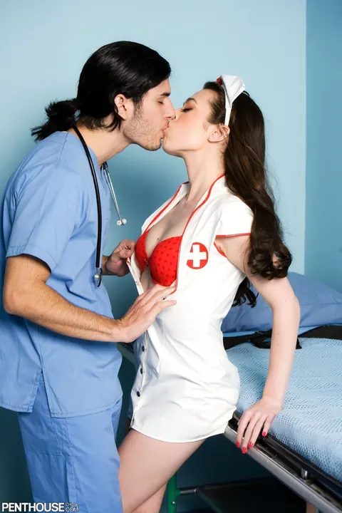 Erin Taylor: PAWG Brunette Nurse Rides a Cock for a Huge Cumshot – photo 2 of 17